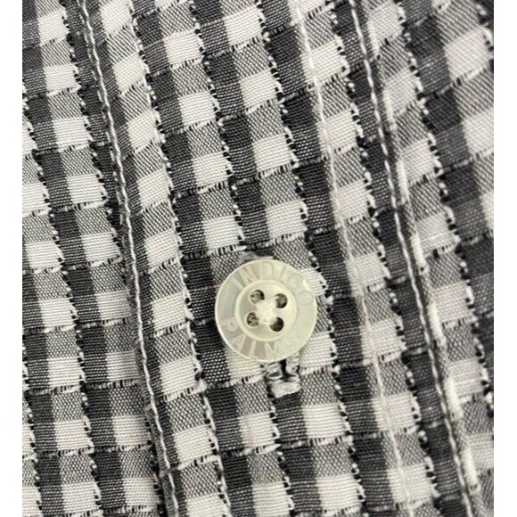 TOMMY BAHAMA Indigo Palms Linen Tencel Checkered Textured Buttoned Shirt XXL - Picture 4 of 8